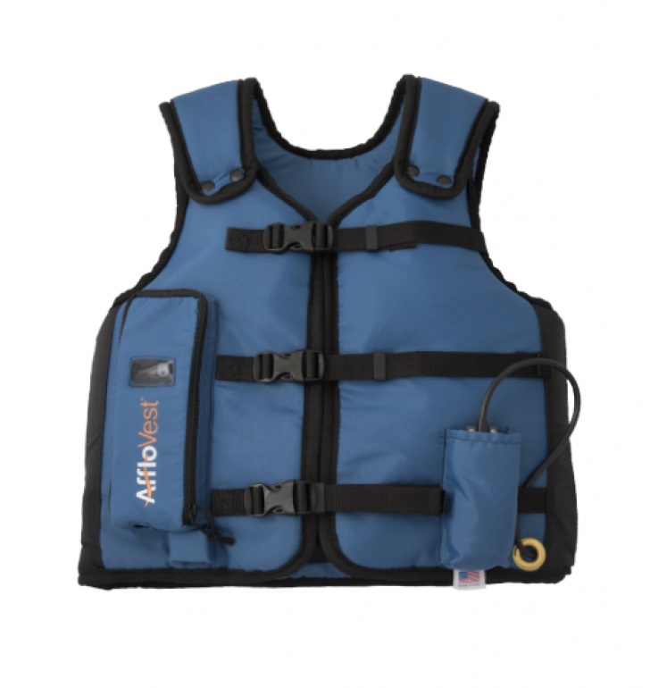 Product image of the AffloVest on a white background. Product Image